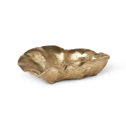 Ferm Living Oyster decoration bowl 10.5 cm, brass Gold-coloured Clearance