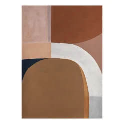 Paper Collective Painted Shapes 01 poster, 50x70 cm BrownBeigeOrange Online