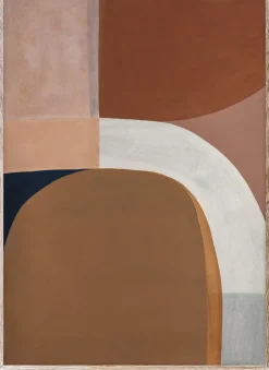 Paper Collective Painted Shapes 01 poster, 50x70 cm BrownBeigeOrange Online