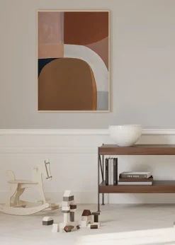 Paper Collective Painted Shapes 01 poster, 50x70 cm BrownBeigeOrange Online