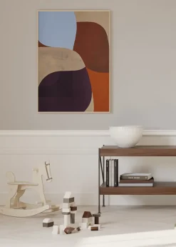 Paper Collective Painted Shapes 02 poster, 50x70 cm BrownBeigeOrange Best