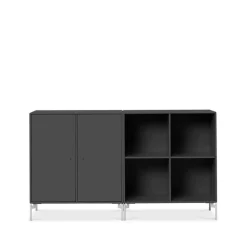 Montana Pair side table, Anthracite 04, chrome legs Grey Sale