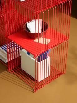 Montana Panton Wire Single shelf 34,8x34,8x34,8 cm, Rosehip Red