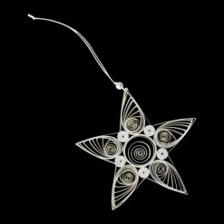 DBKD Paper star Christmas decoration 10.5 cm, White Best