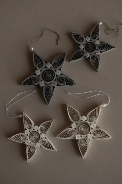 DBKD Paper star Christmas decoration 10.5 cm, White Best