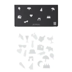 Design Letters Party icons to letter board 20 pieces, White Hot