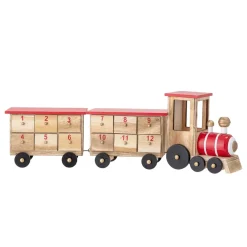 Bloomingville Paulownia Advent calendar train, multi Red Discount