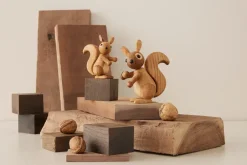 Spring Copenhagen Peanut Squirrel decoration 8.5 cm, Oak Beige Hot