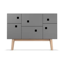 Zweed Peep C2 cabinet, Slate . retro. oak legs Grey Discount
