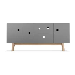 Zweed Peep M2 media bench, Slate . retro. oak stand Grey New