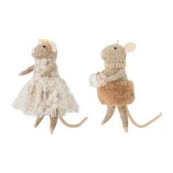 Bloomingville Peo Christmas tree decorations wool 2 pieces, , high Brown Best