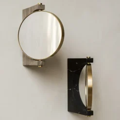 Audo Copenhagen Pepe Marble mirror, Marble , wall hung Black New