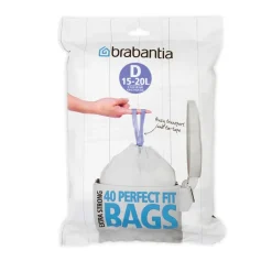 Brabantia PerfectFit waste bags D (40 bags per pack), 15-20 L White Best