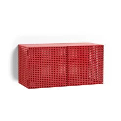 HAY Perforated Cabinet wall cabinet small, Wine Red Outlet