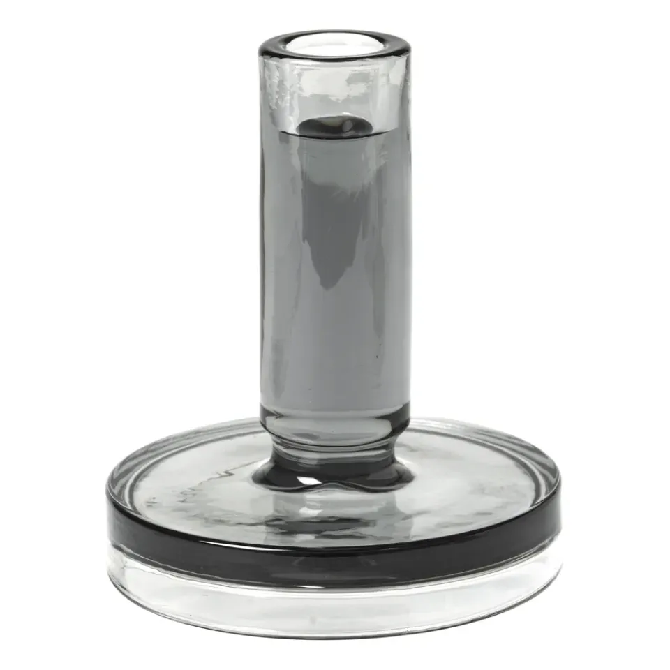 Broste Copenhagen Petra candle sticks smoked pearl dark , 14 cm Grey Clearance