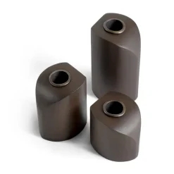 Ethnicraft PI candle holder 3 parts, Dark stained mahogany Brown Sale
