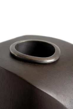 Ethnicraft PI candle holder 3 parts, Dark stained mahogany Brown Sale