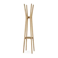 Ethnicraft PI coat rack, Oak, 184 cm Beige Clearance