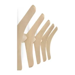 Ethnicraft PI coat rack wall-mounted, Lacquered plane tree, 70x21 cm Beige Online