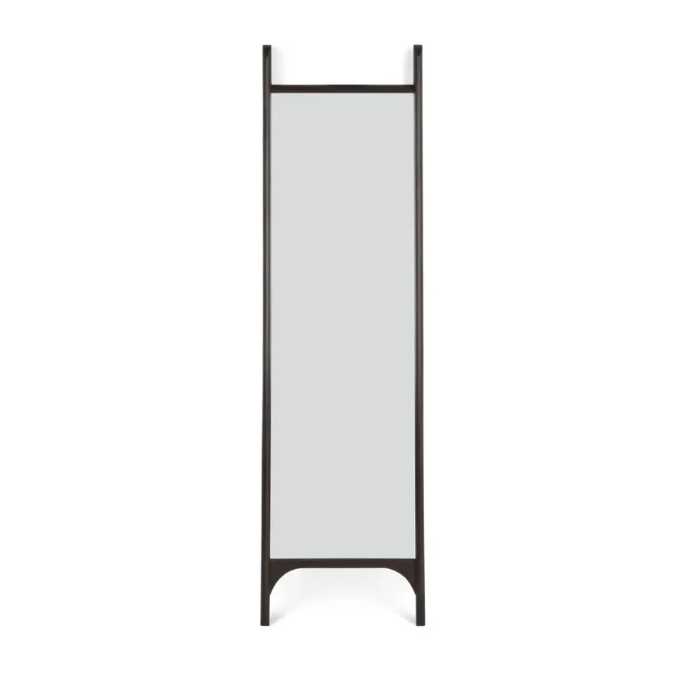 Ethnicraft PI floor mirror 55x190 cm, Dark stained mahogany Brown Discount