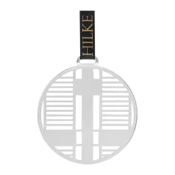 Hilke Collection Piano tree ornament, Nickel-plated brass Silver-coloured