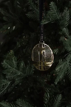 Hilke Collection Piano tree ornament, Nickel-plated brass Silver-coloured