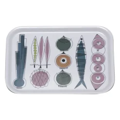Almedahls Picknick tray 20x27 cm, Blue pink-multi MultiWhite Outlet