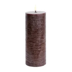 Uyuni Lighting Pillar LED candle Ø7,8x20 cm, Brown Sale