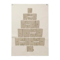 Ferm Living Pine advent calendar, Maxi, 90x125 cm Beige Discount