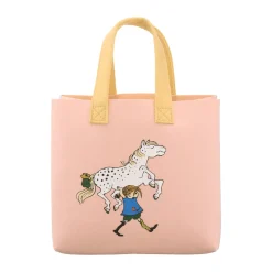 Muurla Pippi Tote Bag bag 25x25 cm, Pippi and the Horse Pink Online