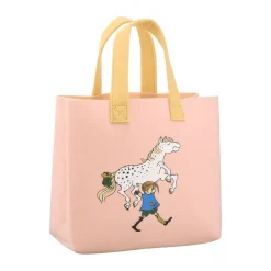 Muurla Pippi Tote Bag bag 25x25 cm, Pippi and the Horse Pink Online