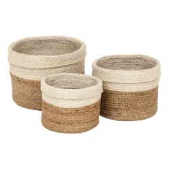 Dixie Plaited storage box 3-pack, Nature-white BeigeWhite Sale
