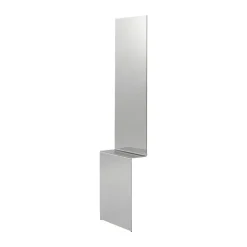 Muuto Pleat wall mirror, Polished steel, 227x57 cm Grey Sale