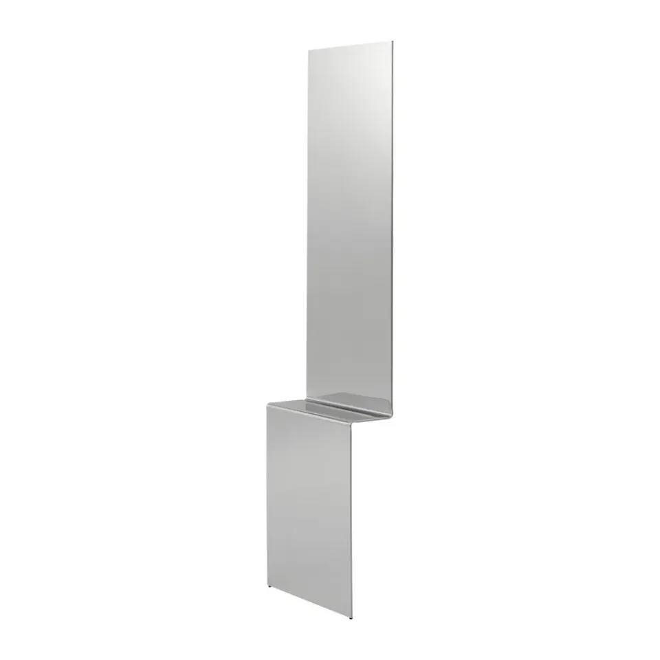 Muuto Pleat wall mirror, Polished steel, 227x57 cm Grey Sale