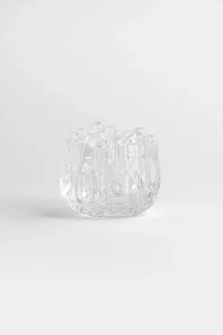 Kosta Boda Polar candle holder 86 mm, Clear Transparent Hot