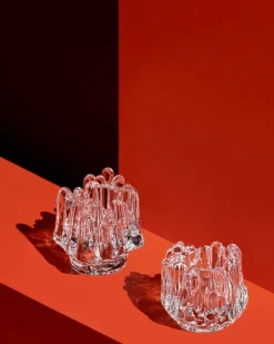 Kosta Boda Polar candle holder 112 mm, Clear Transparent Online