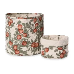 Garbo&Friends Pomme satin quilted basket 2 pieces, 20xØ20 cm + 30xØ30 cm Beige Online