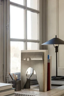 Ferm Living Pond bookends set of 2, Mirror polish Silver-coloured New