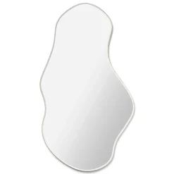 Ferm Living Pond mirror large, Brass Gold-coloured Hot