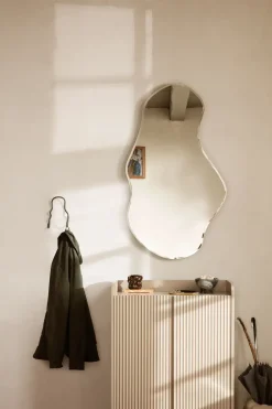 Ferm Living Pond mirror large, Brass Gold-coloured Hot