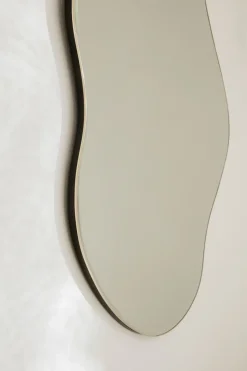 Ferm Living Pond mirror large, Brass Gold-coloured Hot