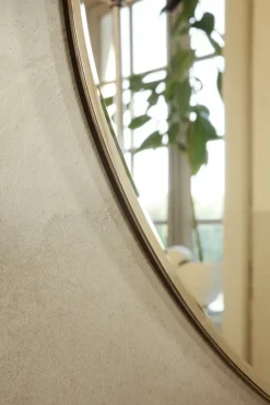 Ferm Living Pond mirror large, Brass Gold-coloured Hot