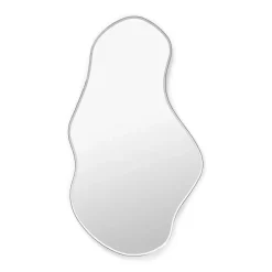 Ferm Living Pond mirror large, Dark chrome Silver-coloured Sale