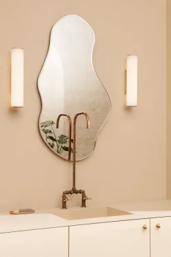 Ferm Living Pond mirror large, Dark chrome Silver-coloured Sale