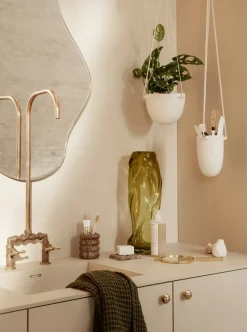 Ferm Living Pond mirror large, Dark chrome Silver-coloured Sale