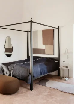 Ferm Living Pond mirror large, Dark chrome Silver-coloured Sale