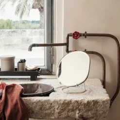 Ferm Living Pond table mirror, Bronze Gold-coloured Clearance