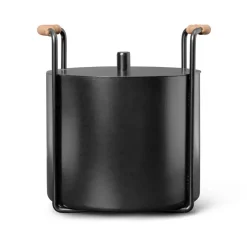 Ferm Living Port kindling and ash bucket, Black Hot