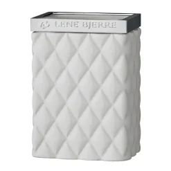 Lene Bjerre Portia toothbrush mug, white-silver Silver-colouredWhite Hot