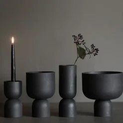 DBKD Post candle sticks 16 cm, cast iron Black